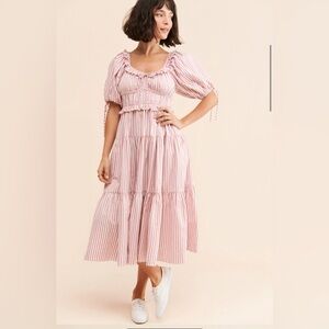 Brielle Striped Midi Dress